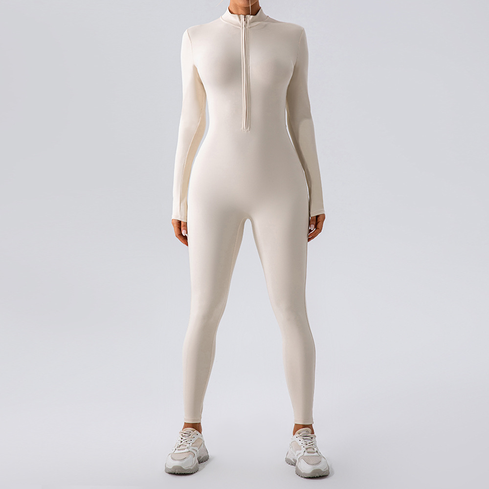Fleece-Lined Yoga Jumpsuit – Warm Winter Workout Outfit