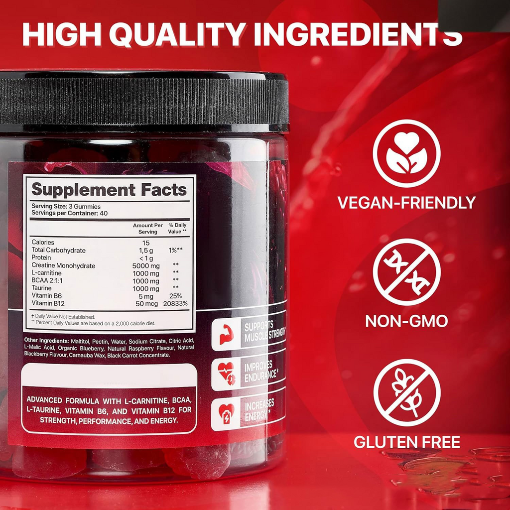 Creatine Muscle Gummies – Pre-Workout Supplement